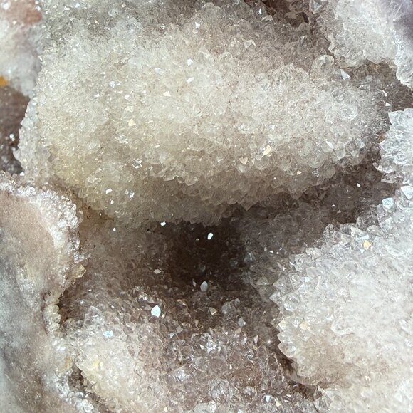 Pink Amethyst Sugar Druzy Free Form Specimen Crystal 1232g Moss Agate Geode - Picture 14 of 14